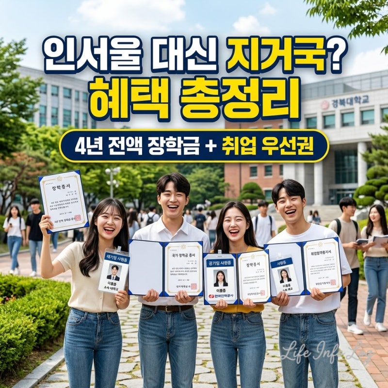 지방 거점 국립대 등록금 전액 면제와 취업 혜택 총정리, 인서울 대신 지거국 선택하는 이유