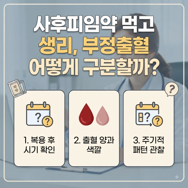 사후피임약 먹고 생리, 부정출혈 어떻게 구분할까? 헷갈릴 때 확인해야 할 3가지