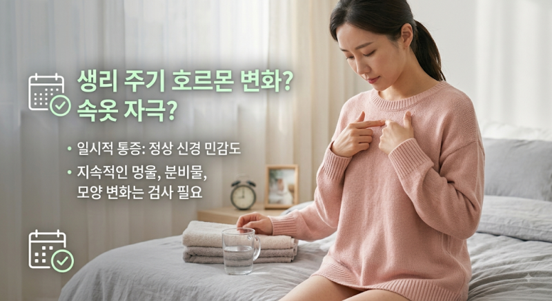 유두 주변을 만졌을 때 가끔 찌릿하고 아픈 이유… 괜찮은 걸까?
