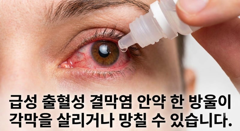 유행성각결막염 안약 한 방울이 각막을 살리기도 망치기도 합니다