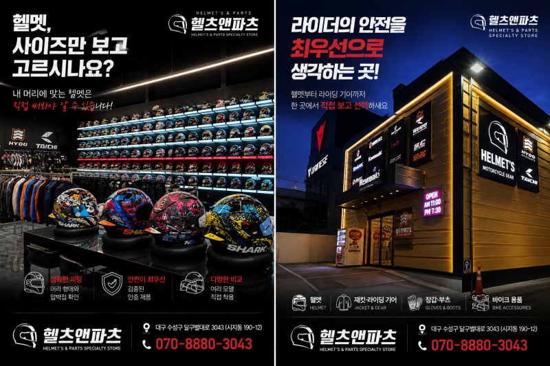 대구 오토바이 헬멧 용품 고르는 법 오토바이용품점