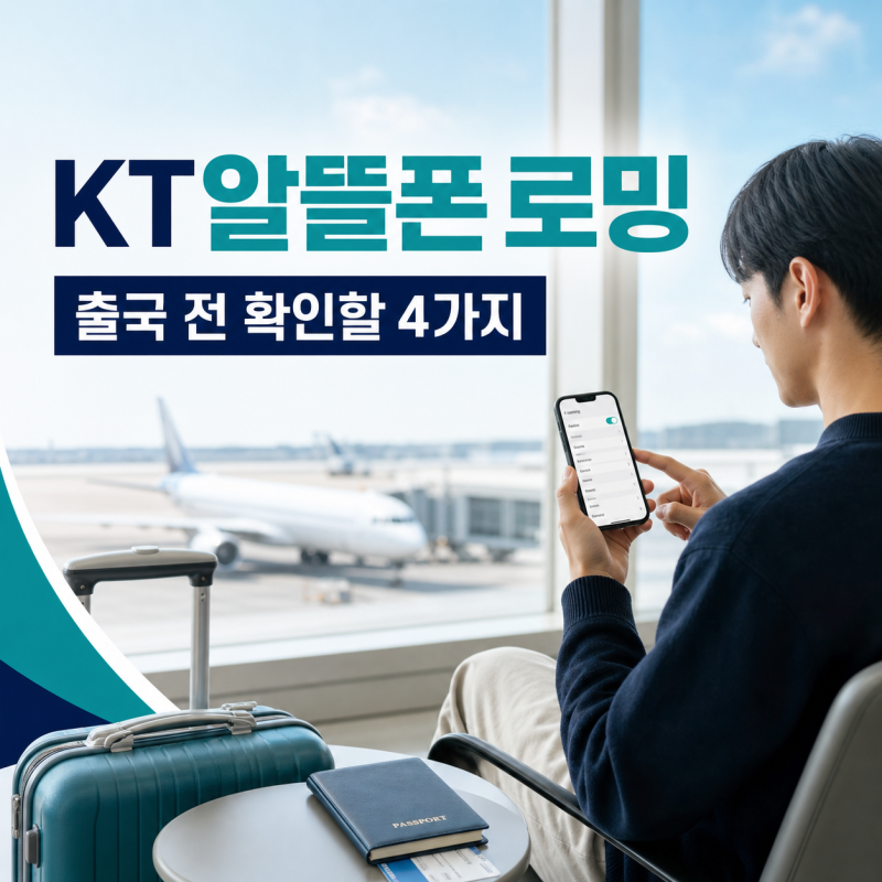KT알뜰폰 로밍 출국 전에 꼭 확인할 4가지