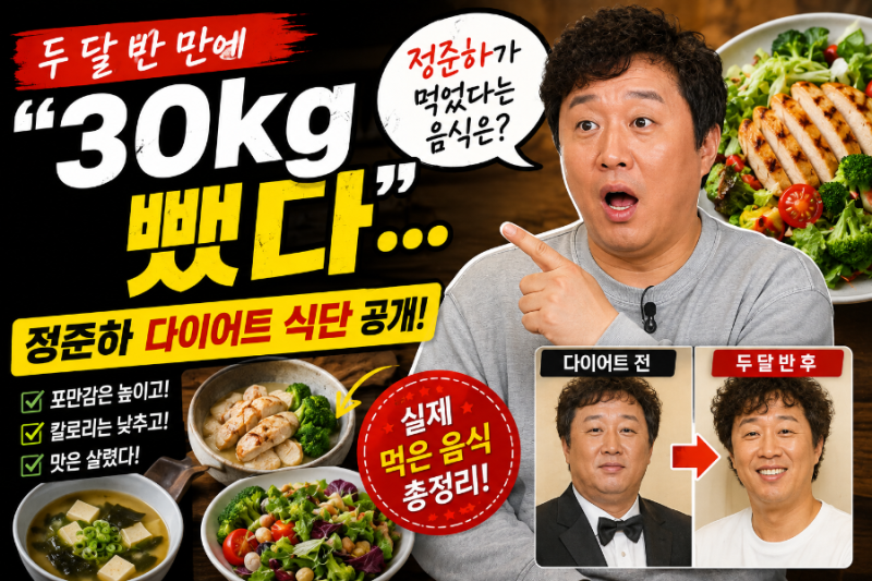 “두 달 반 만에 30kg 뺐다”… 정준하가 먹었다는 음식은?