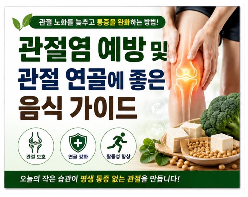관절염 예방 및 관절 연골에 좋은 음식 가이드