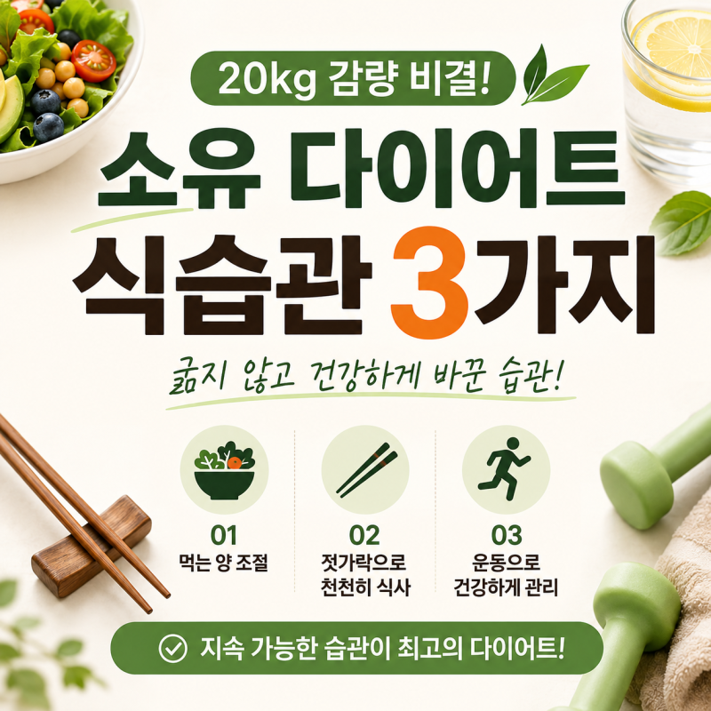 20kg 감량했다는 소유, 다이어트할 때 바꿨다는 식습관 3가지