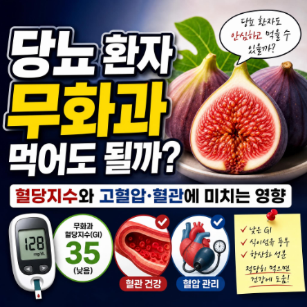 당뇨 환자 무화과 먹어도 될까? 혈당지수와 고혈압·혈관에 미치는 영향