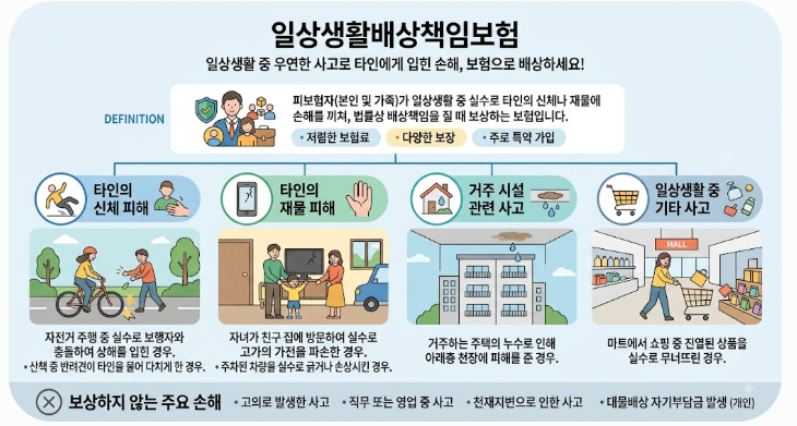 일상생활배상책임보험(일배책) 누수 및 자전거 보상 범위 & 가족 중복 가입 꿀팁