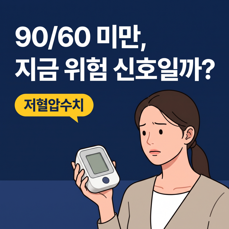 저혈압수치 90/60 미만이라면? 어지럼증 원인과 선택 전 확인 기준