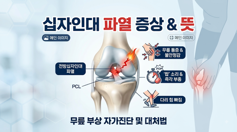 무릎에서 뚝 소리가 났다면? 십자인대 파열 증상 및 대처법 정리