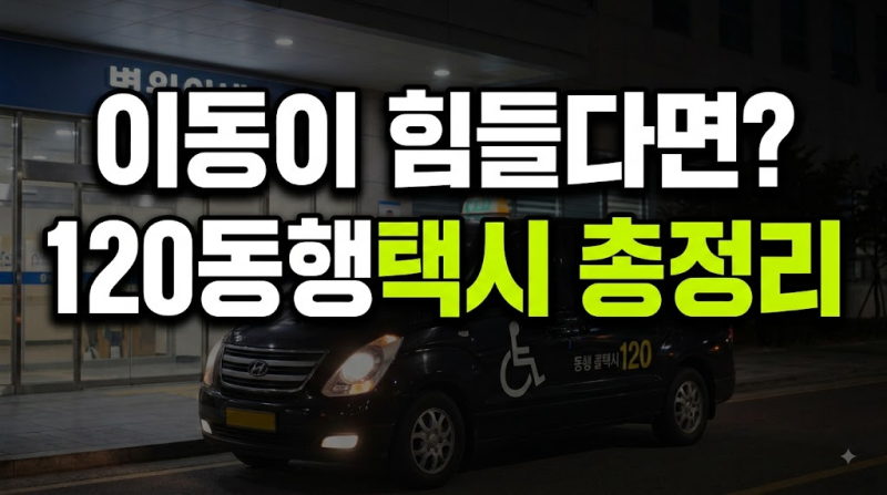 120 동행 콜택시 이용 대상 신청 방법 요금 및 예약 팁 총정리
