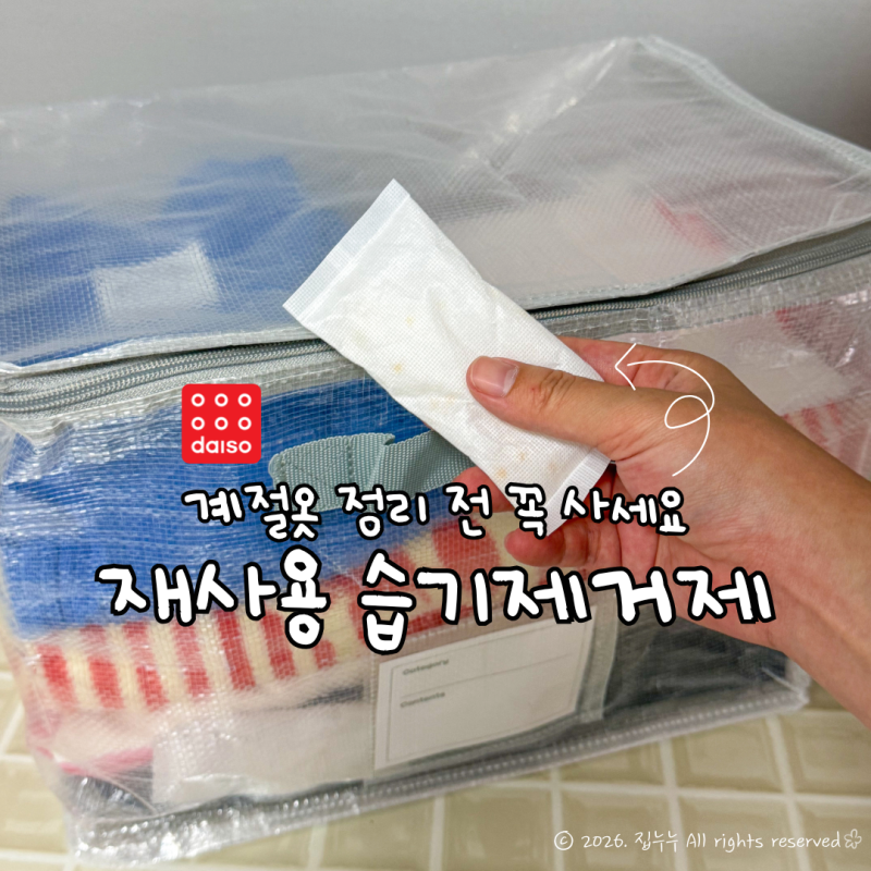 옷 정리 전 꼭 사야 하는 추천템! 다이소 재사용 실리카겔 습기제거제