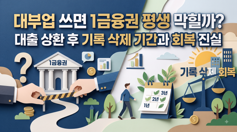 대부업 쓰면 1금융권 평생 막힐까? 대출 상환 후 기록 삭제 기간과 회복 진실