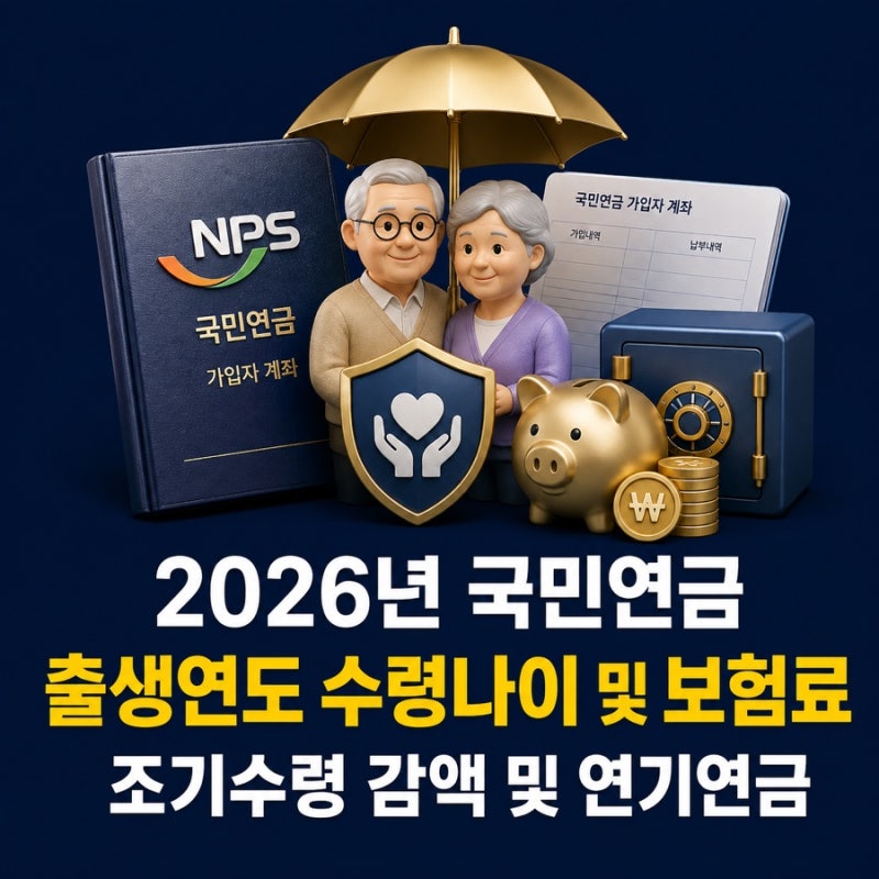 2026년 국민연금 수령 나이표 예상 수령액 기준소득월액 조기수령 신청방법