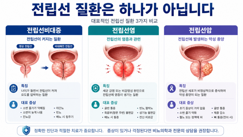 남자는 전립선! 전립선 이상 치료·예방법까지: 빈뇨 잔뇨 배뇨곤란