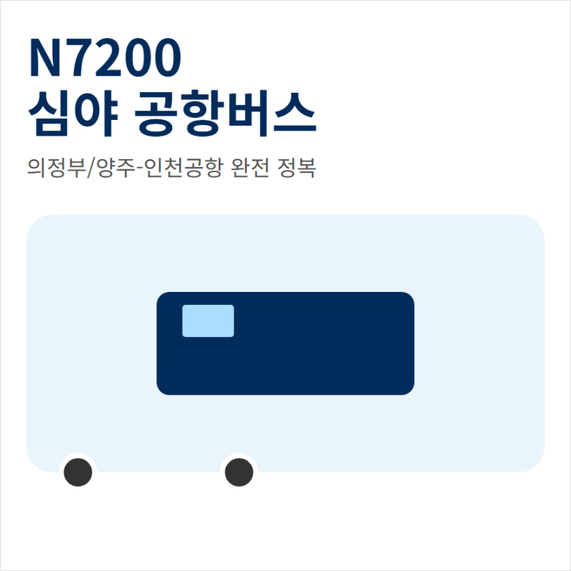 N7200 공항버스 예매방법 노선 시간표 요금 안내