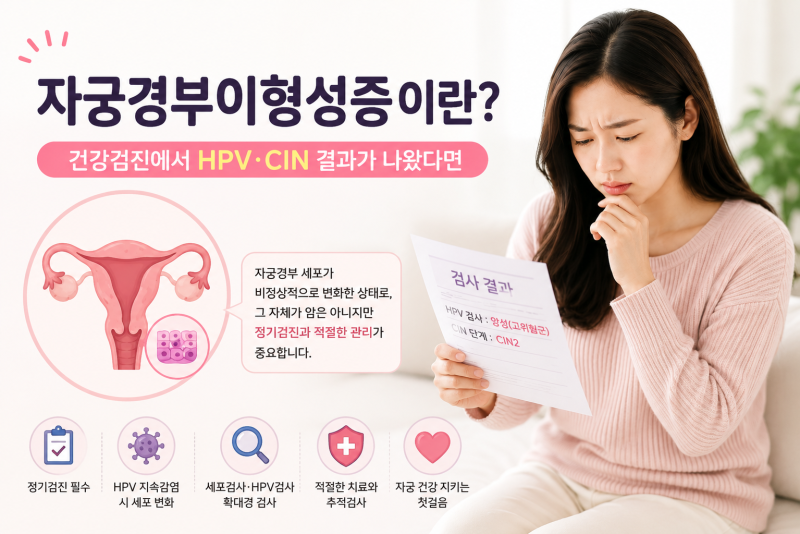 자궁경부이형성증이란?｜건강검진에서 HPV·CIN 결과가 나왔다면