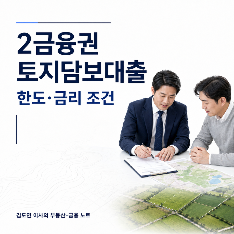 2금융권 토지담보대출 한도·금리 조건｜진행 순서와 신청방법