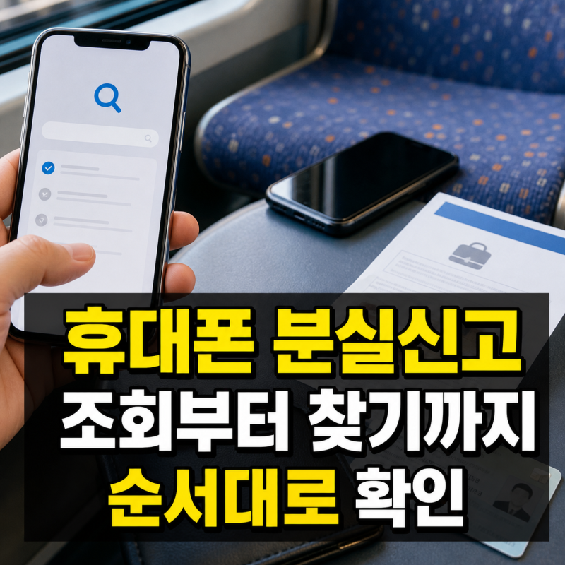 휴대폰 분실신고 조회 방법과 습득물 찾기 순서 2026년