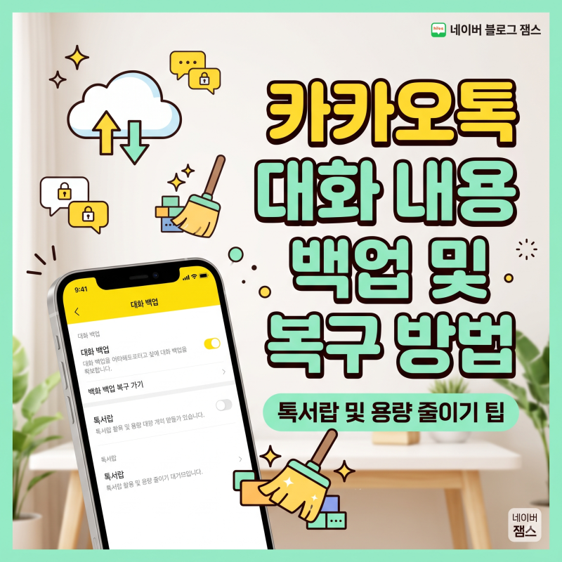 카카오톡 대화 내용 백업 및 복구 방법! 톡서랍 활용과 채팅방 용량 줄이기 총정리