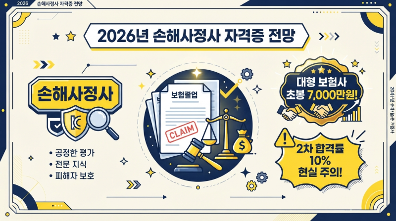 손해사정사 완벽 정리 — 보험 분쟁 전문가·시험 과목·프리랜서 수입 2026 ️