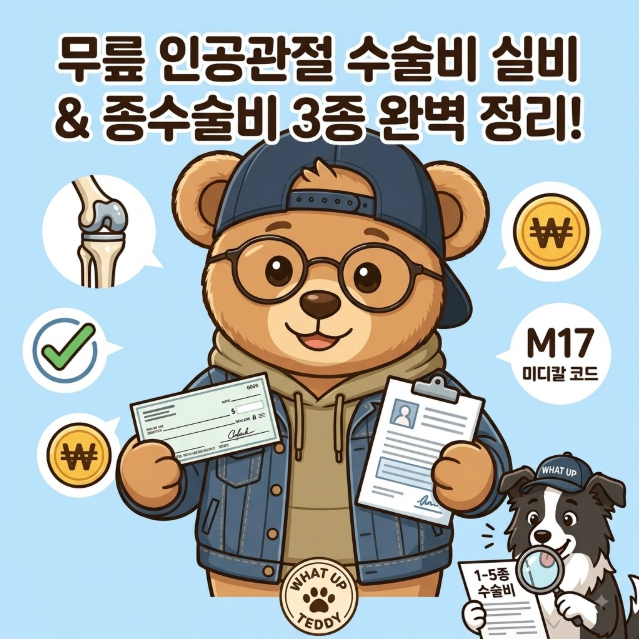 [보험금 꿀팁] 무릎 인공관절 수술비 실비 청구! M17 진료비 & 1-5종 수술비 3종 완벽 정리