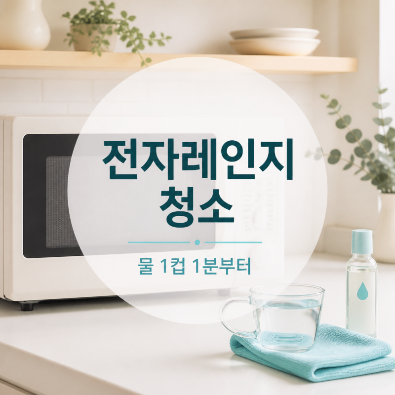 전자레인지 청소, 물 1컵 1분 뒤 중성세제로 닦아야 찌든 때가 먼저 풀립니다