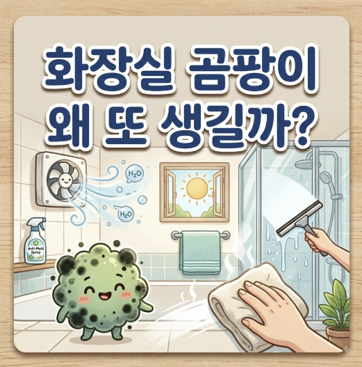 화장실 곰팡이 왜 또 생길까? 재발 방지하는 욕실 관리법