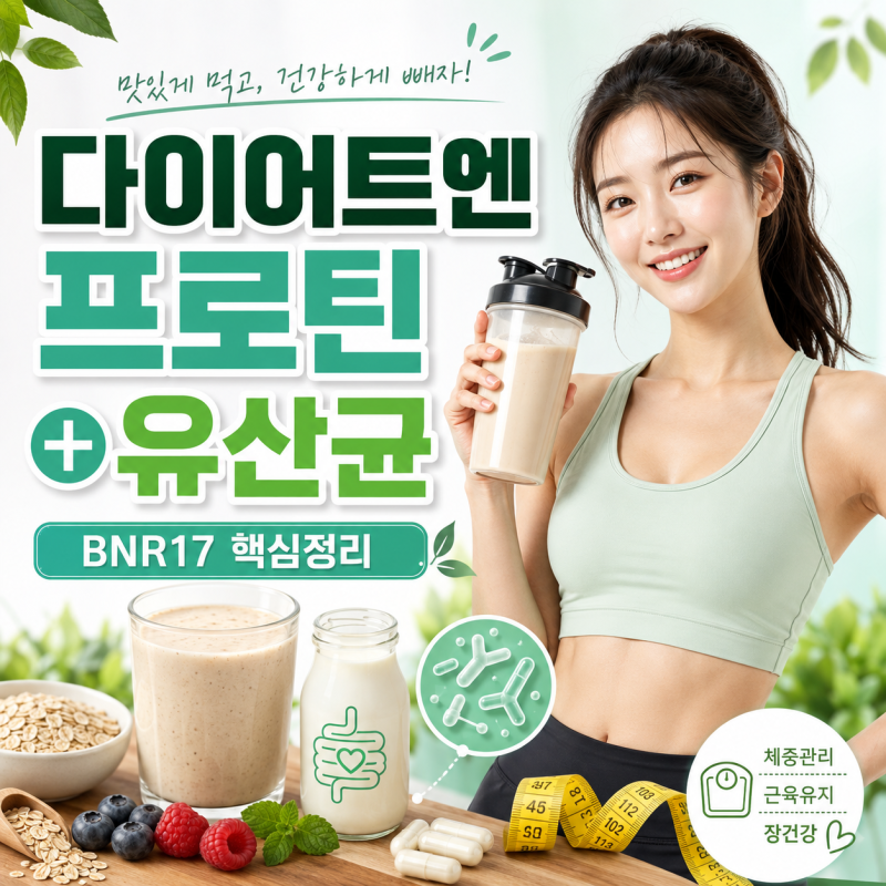다이어트할 때 프로틴과 유산균을 같이 챙기는 이유｜BNR17 비에날씬 프로틴 활용법