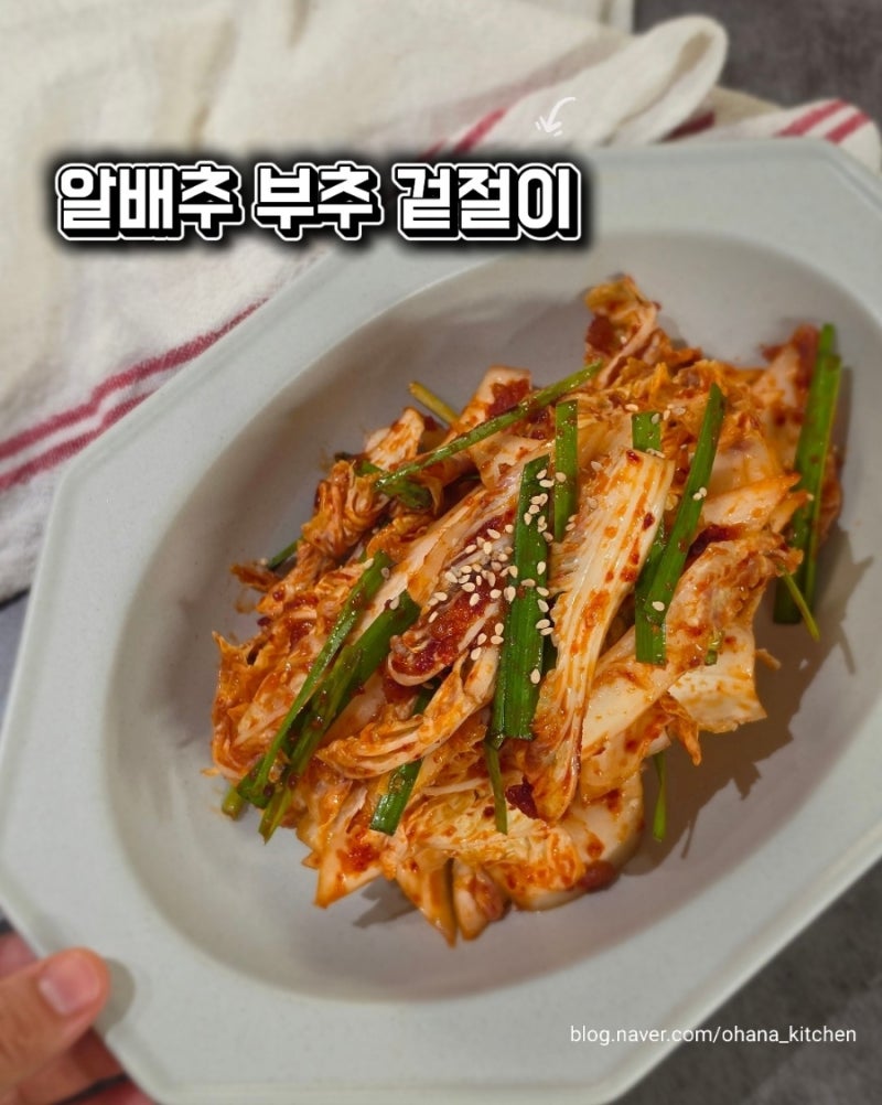 알배추 부추 겉절이 만드는 법 | 겉절이양념 황금레시피