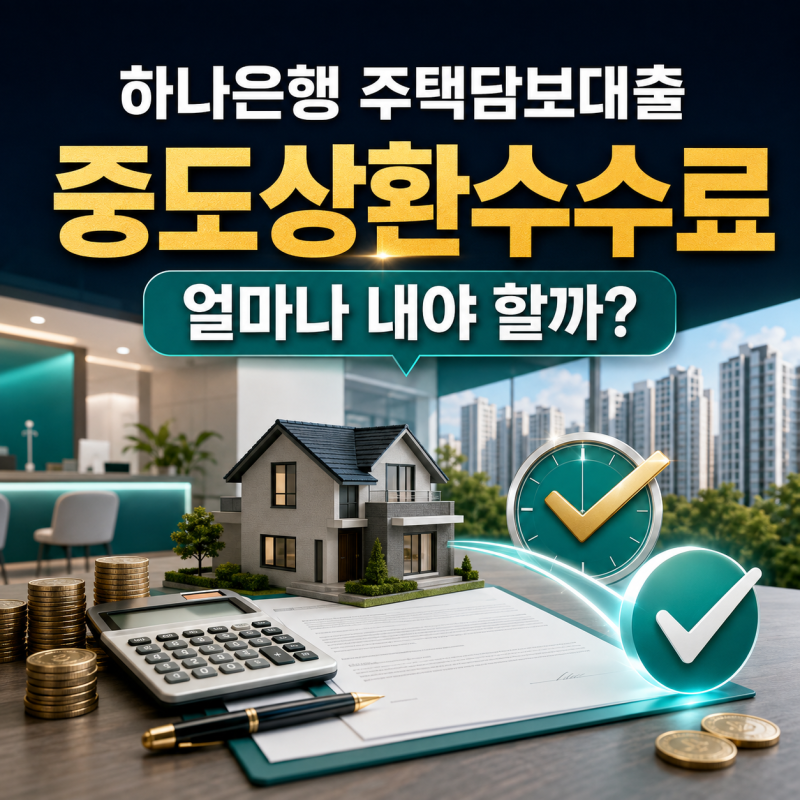 하나은행 주택담보대출 중도상환수수료, 대출을 미리 갚을 때 과연 얼마의 비용이 발생하며 ....