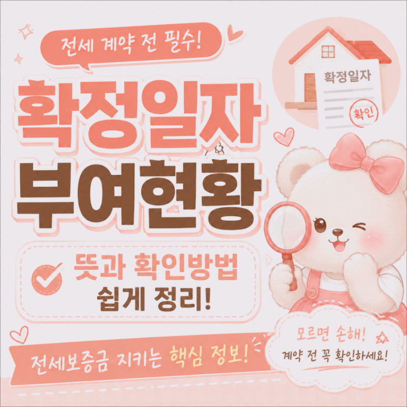 확정일자 부여 현황 뜻부터 확인 방법까지, 전세 계약 전 꼭 알아야 할 내용