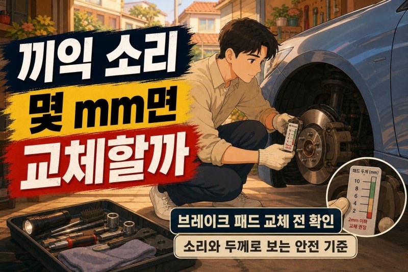 자동차 브레이크 패드 교체 시기와 마모 증상, 괜히 갈기 전 꼭 확인할 3mm 기준