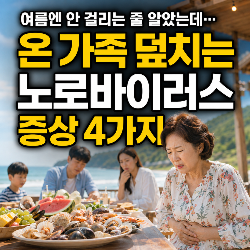 “여름엔 안 걸리는 줄 알았는데…” 휴가철 온 가족 덮치는 노로바이러스 증상 4가지