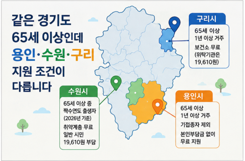 경기도 대상포진 무료접종, 용인·구리·수원은 65세 이상 조건이 다릅니다