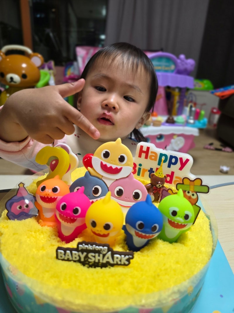 두돌 파리바게트 아기상어 케이크 만들기 ~!!