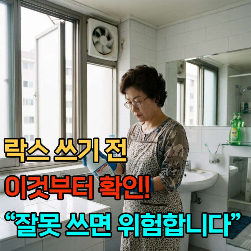 락스 사용 전에 반드시 알아야 할 청소 주의 사항 7가지 | 안전한 욕실 청소법