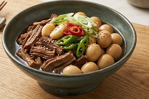 손님상·밑반찬 끝판왕! 실패 없는 돼지고기 메추리알 장조림 만들기