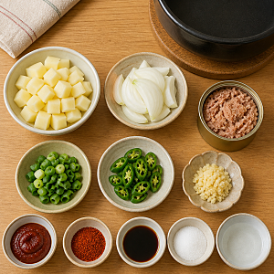참치 감자짜글이 레시피, 냄비 하나로 10분 만에 만드는 여름 집밥