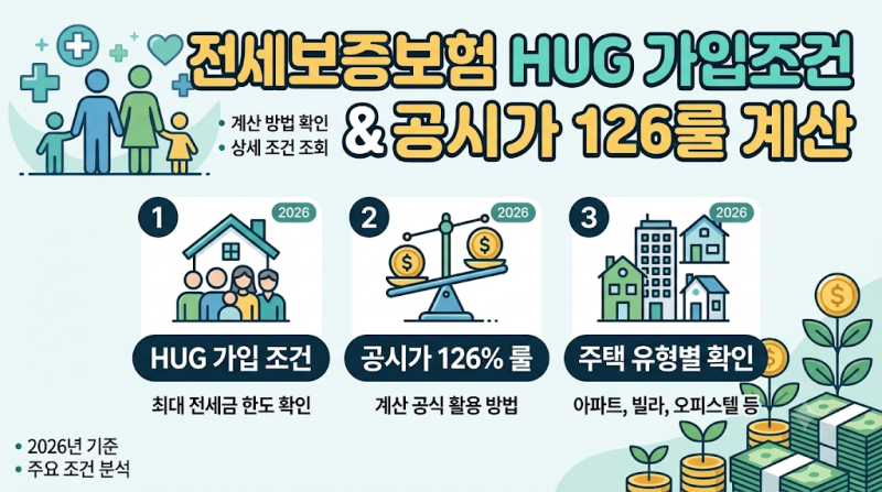 전세보증보험 가입조건 및 HUG 반환보증 계산 (빌라·오피스텔 거절 원인과 보증료 할인 총정....