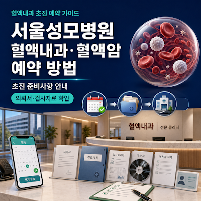 서울성모병원 혈액내과·혈액암 진료 예약 방법｜초진 준비 안내