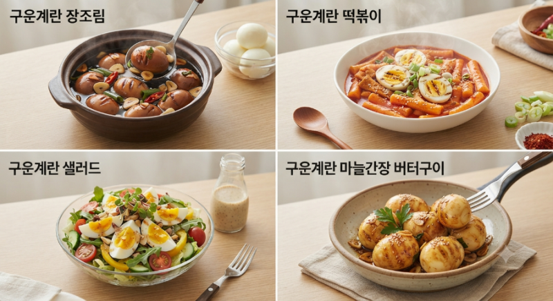 구운계란 활용 레시피 4가지