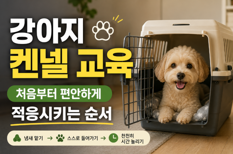 강아지 켄넬 훈련 방법 처음부터 편안하게 적응시키는 순서 (+ 짖음, 이유)