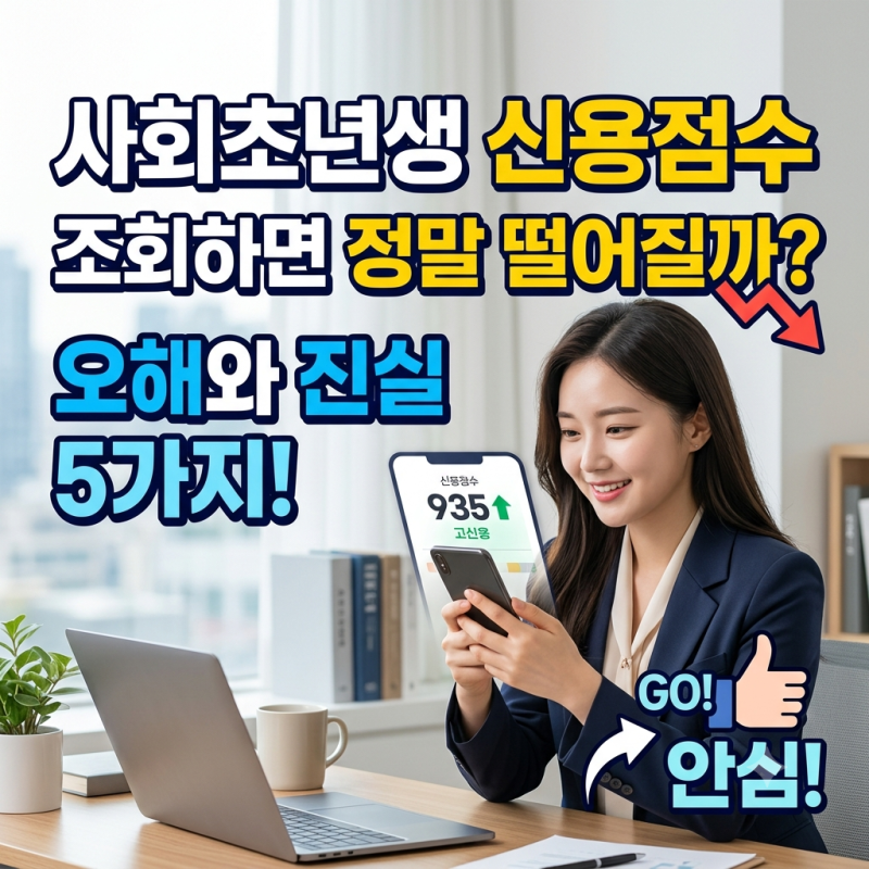 사회초년생 신용점수 조회하면 떨어질까? 잘못 알고 있는 오해와 진실 5가지