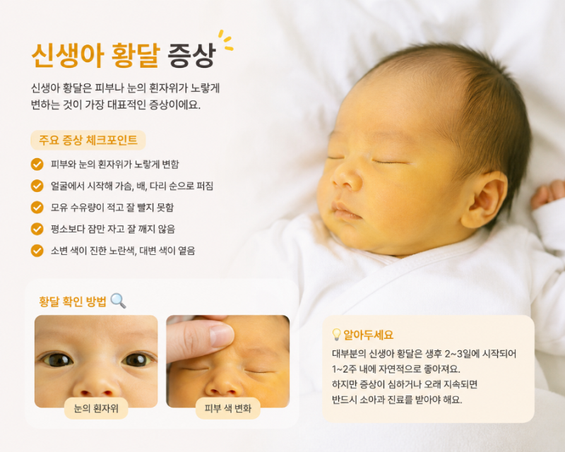 신생아 황달 증상, 원인, 수치, 치료 방법은?