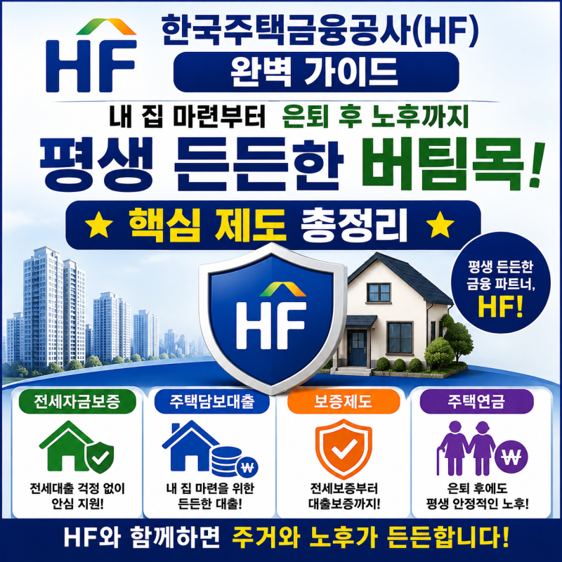 한국주택금융공사(HF) 완벽 가이드, 내 집 마련부터 은퇴 후 노후까지 평생 든든한 버팀목이 ....