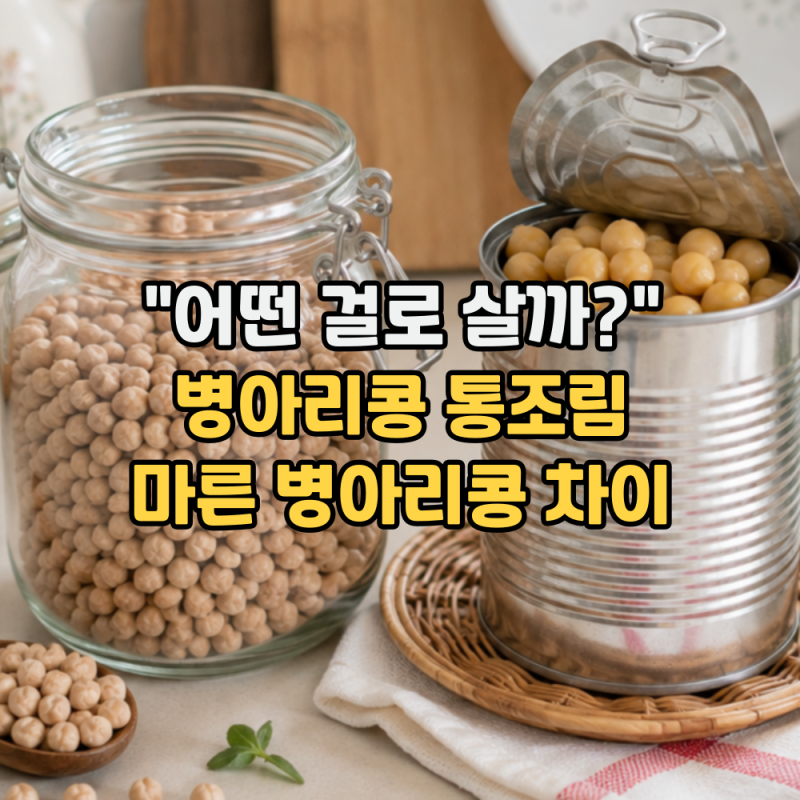 병아리콩 통조림 vs 마른 병아리콩, 어떤 걸 사야 할까? 차이점 비교