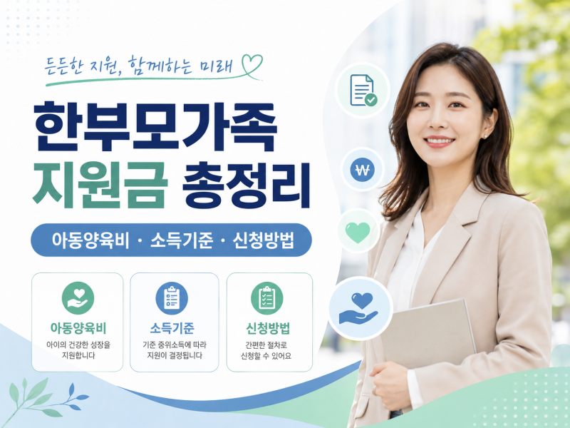 한부모가족 지원금 총정리｜아동양육비·소득기준·신청방법