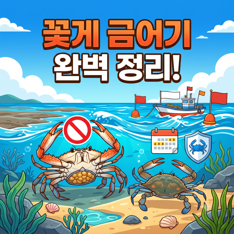 꽃게 금어기 완벽 정리! 숫꽃게 암꽃게 제철 시기와 구별법, 시장 구매 꿀팁까지