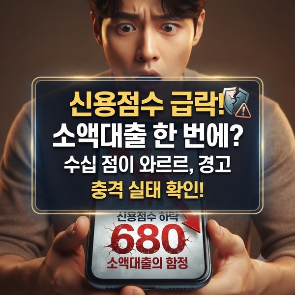 소액대출, '이거' 모르면 신용점수 순식간에 반토막 납니다!
