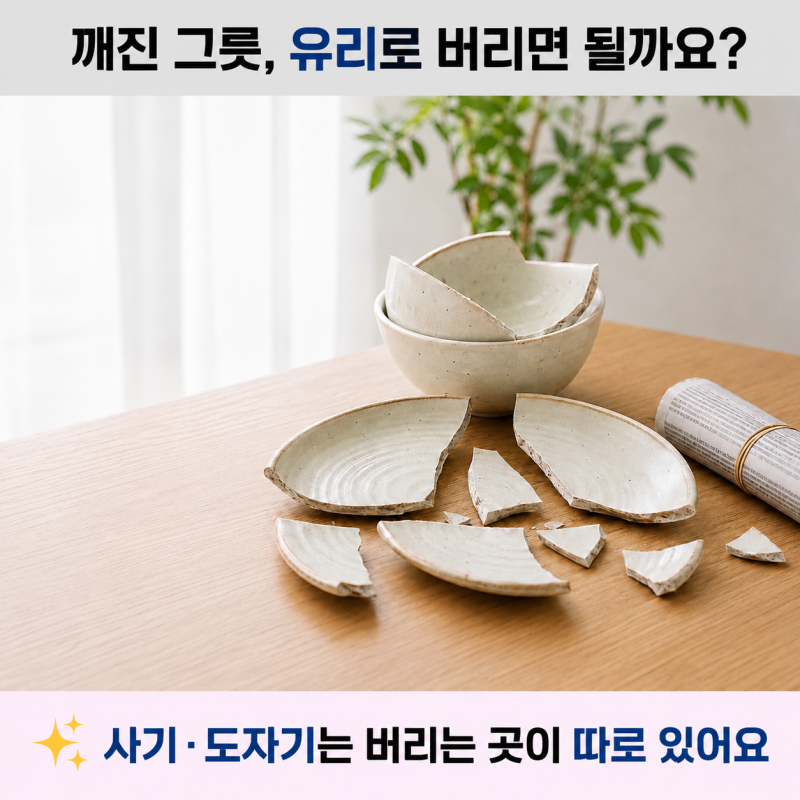 깨진 그릇 버리는 법, 사기 · 도자기 그릇도 유리로 분리수거할까?